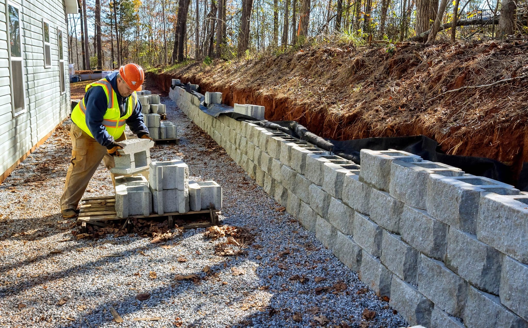 Retaining Wall Installation in Manassas project 2